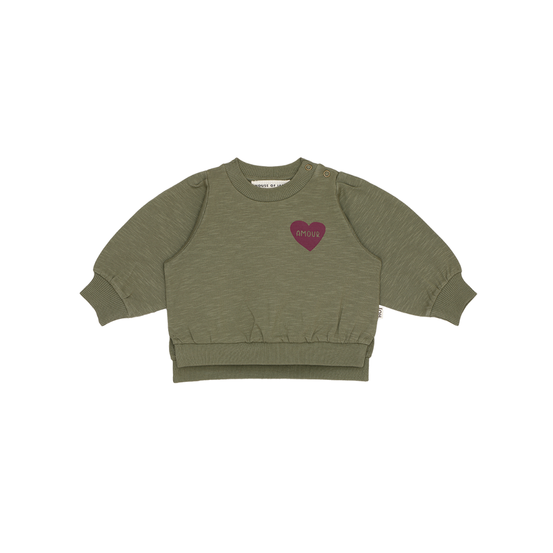 Baby Chunky Split Sweater - grün