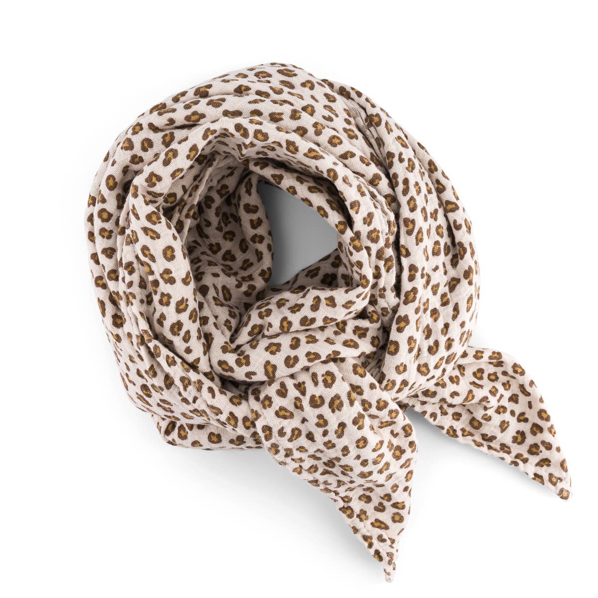 Musselin Halstuch Mama - beige/leo