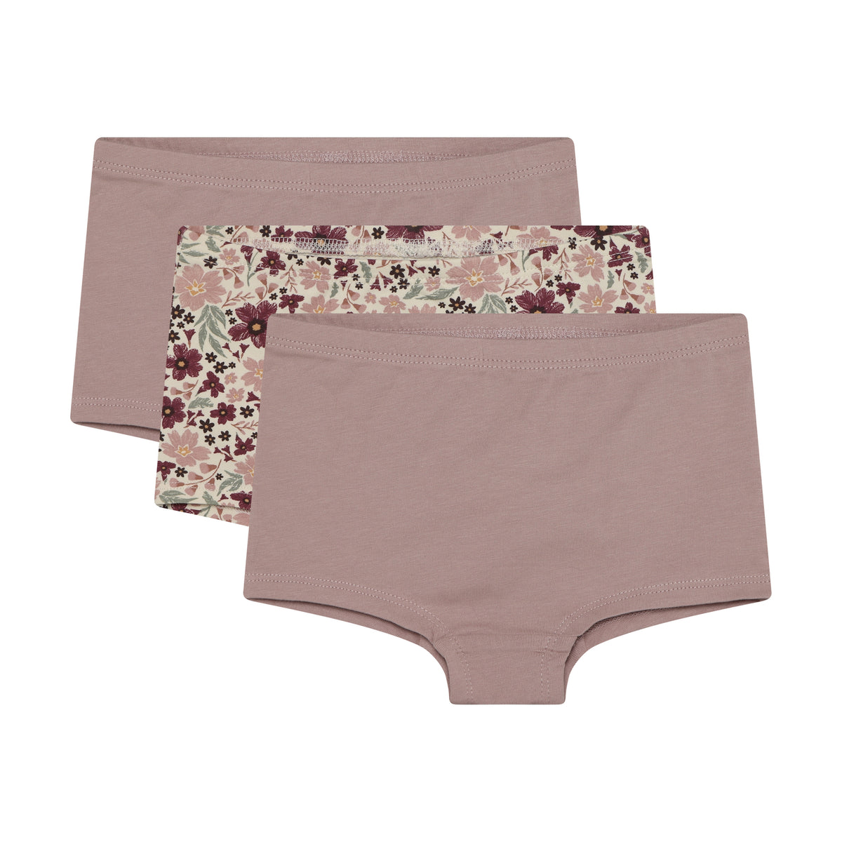 3er Pack Unterhose - blumen/uni