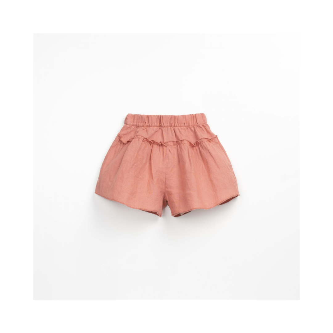 Leinen Shorts - coral