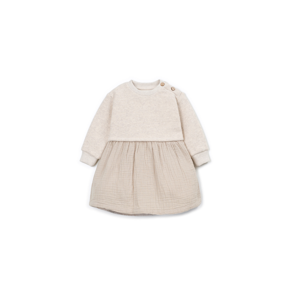Sweatshirt Kleid - beige