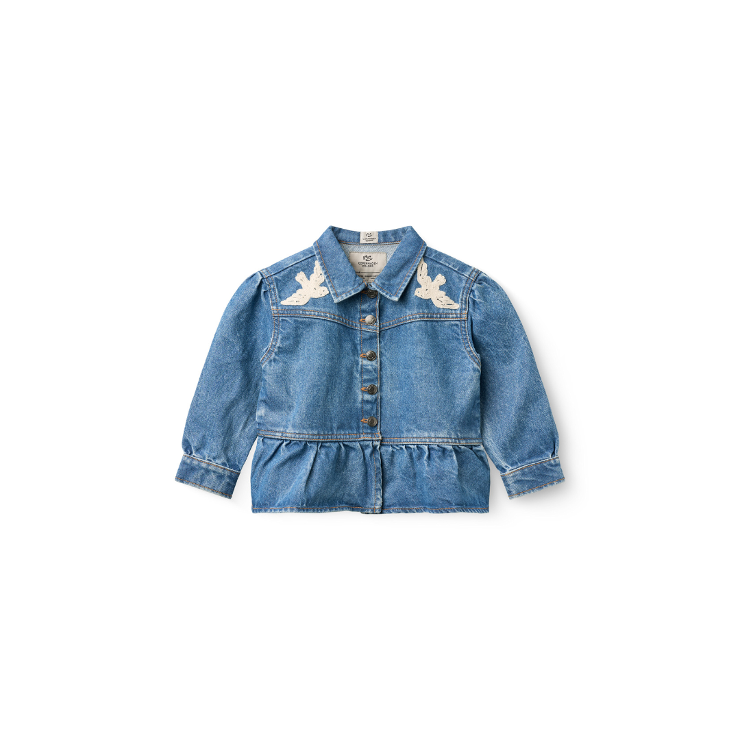 Jeansjacke mit Taube