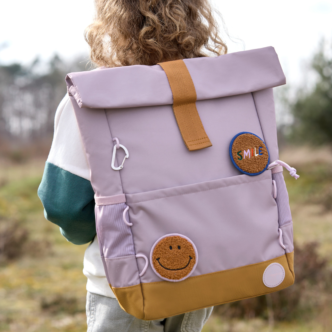 Kindergartenrucksack Rolltop Medium - lila