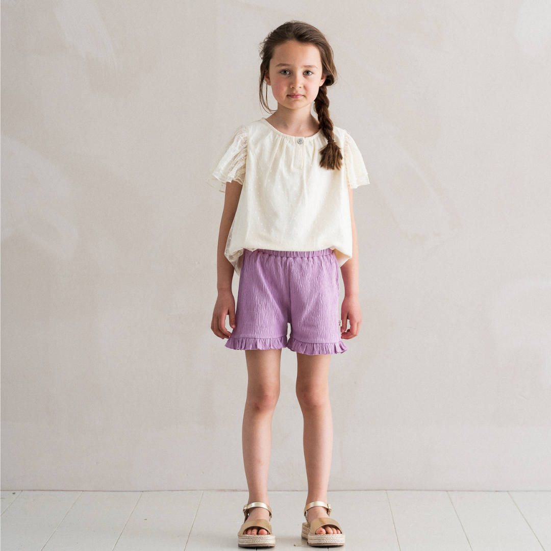 Ruffled Shorts - lavendel