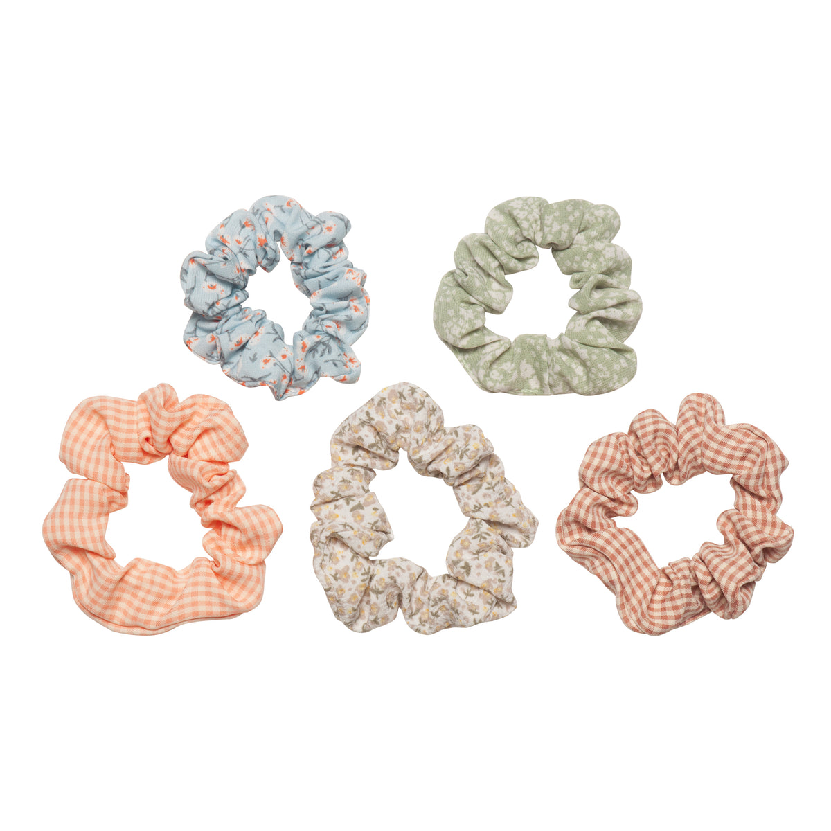 5er Pack Floral Scrunchies