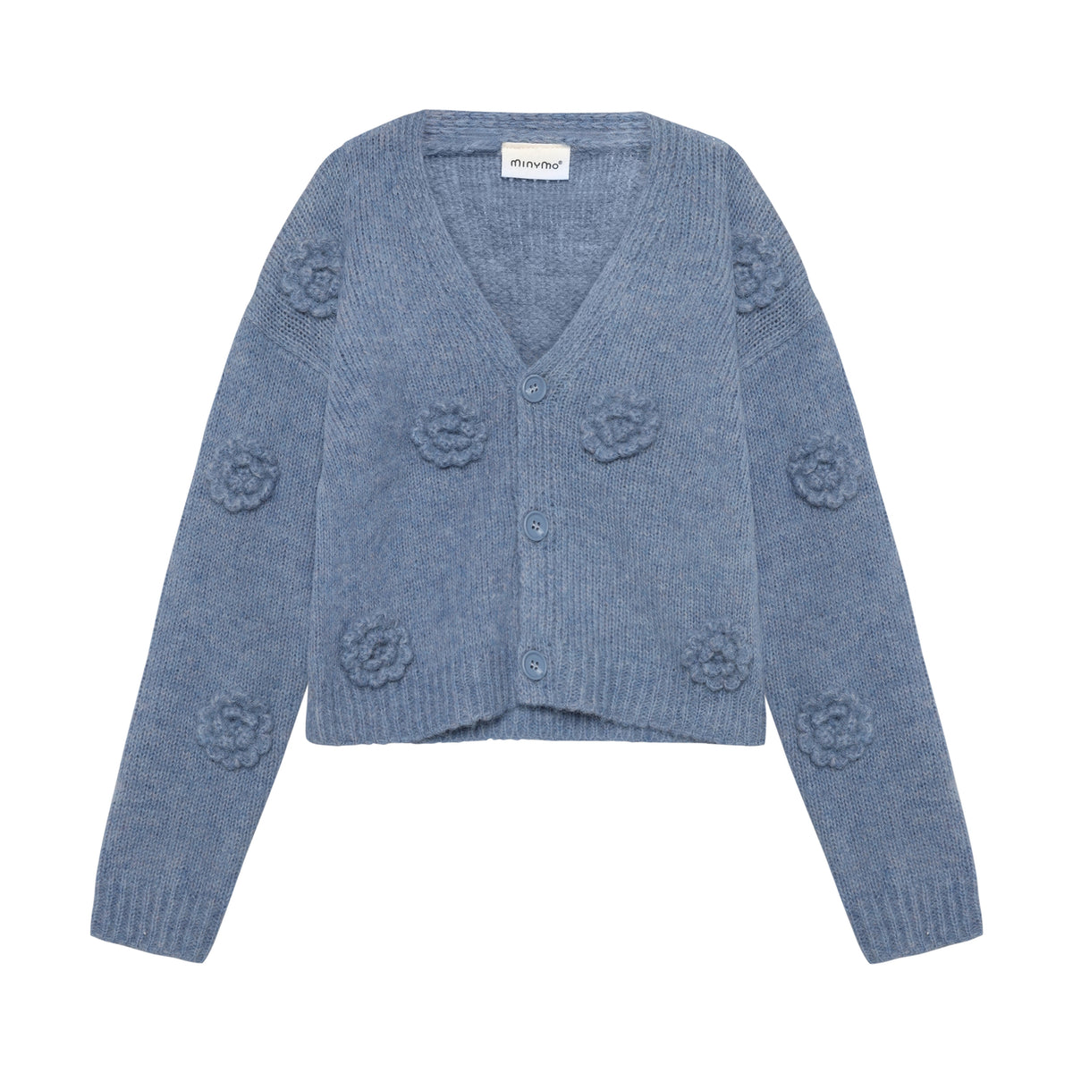 Strick Cardigan mit Blumen