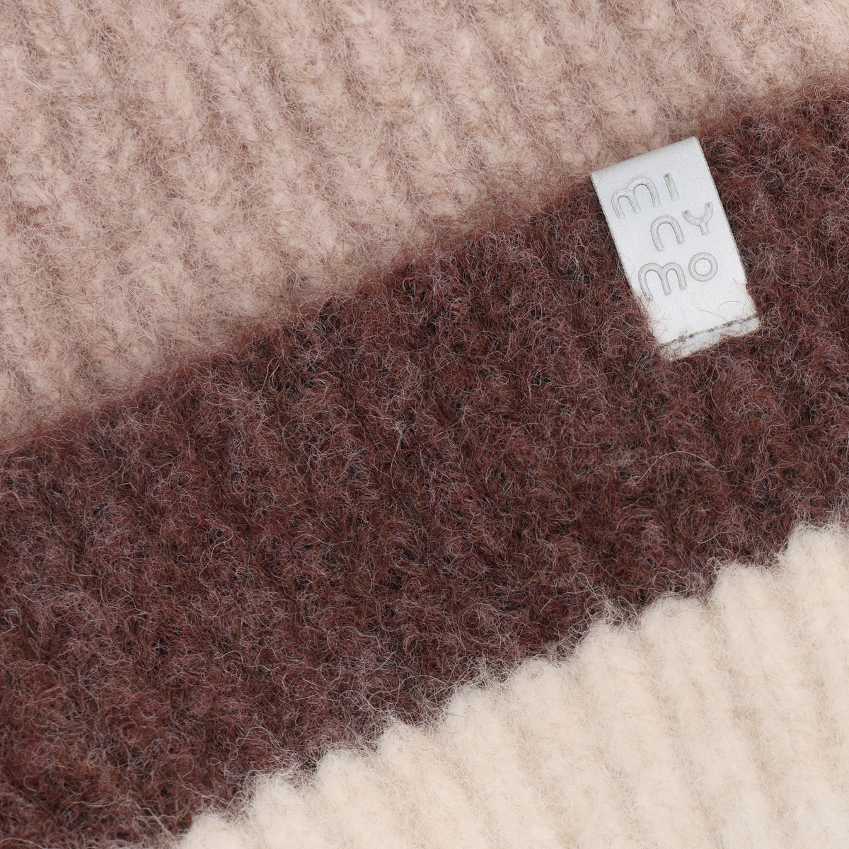 Mütze gestrickt aus Wolle gestreift - Huckleberry