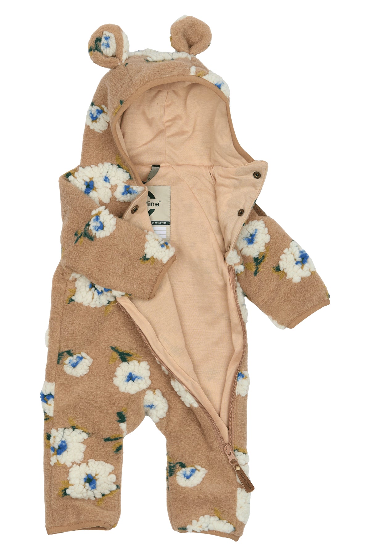 Teddy Overall mit Muster und Ohren