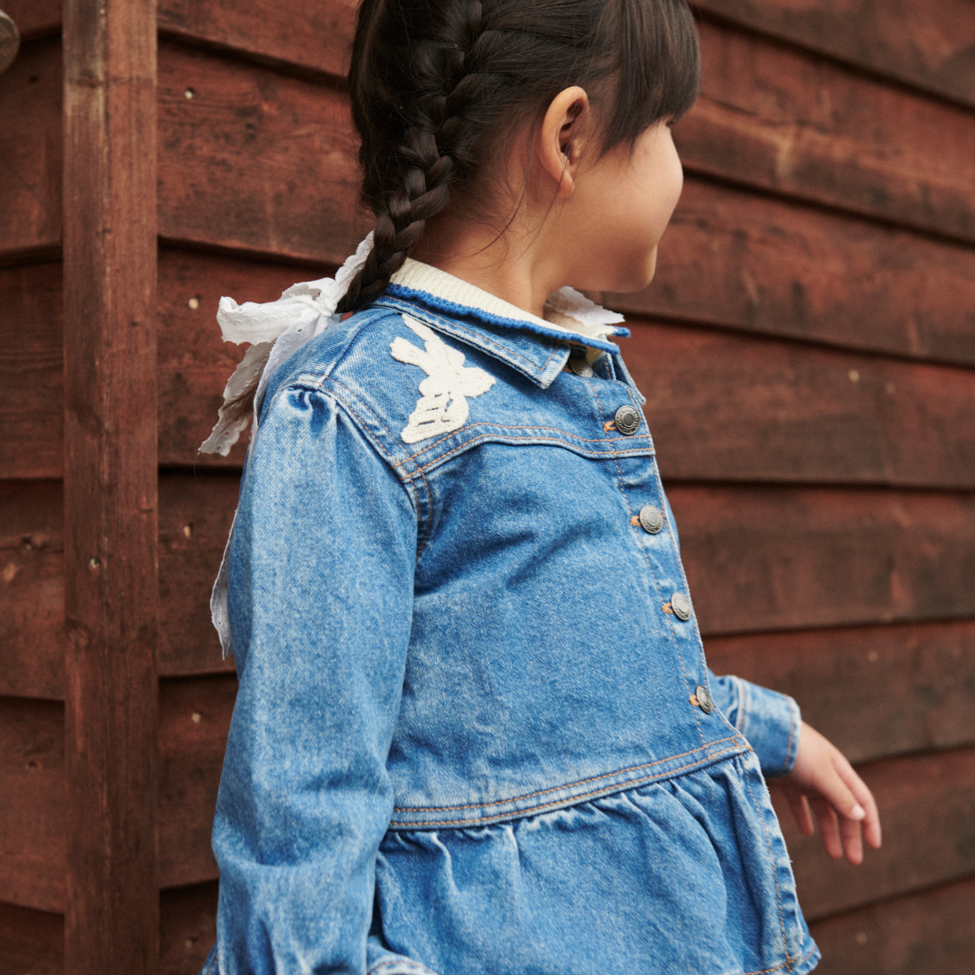 Jeansjacke mit Taube