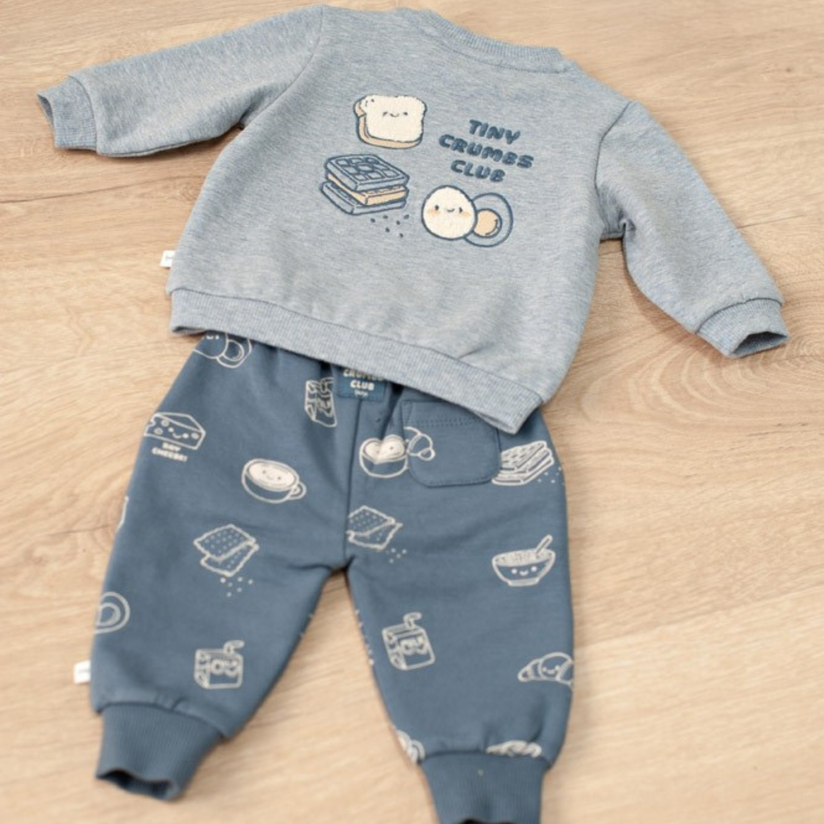 Sweater Breakfast Buddy -  blau melange
