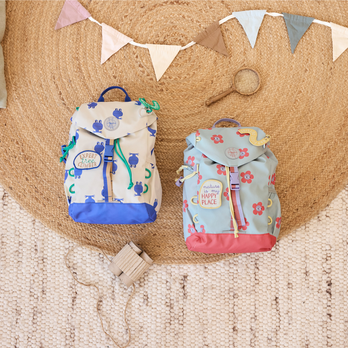 Wanderrucksack Kinder 9 L - Happy Trails, Frosch