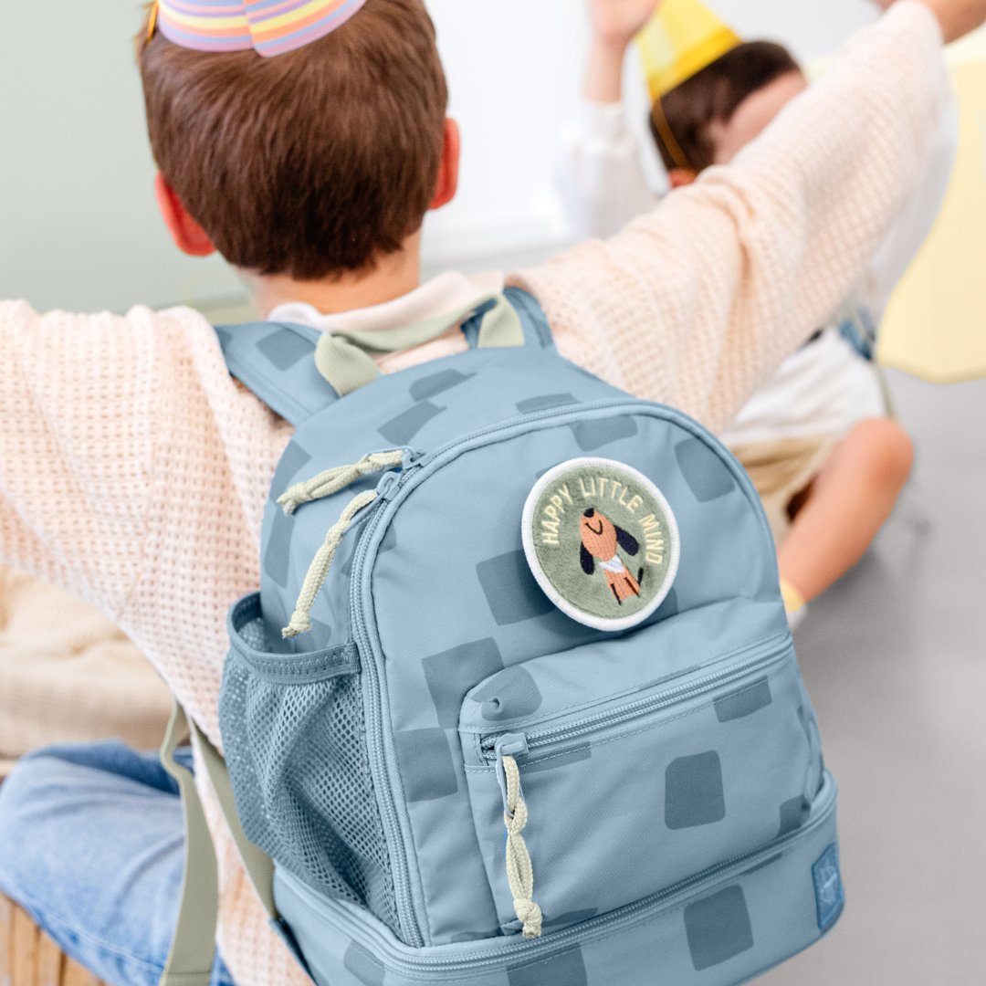 Kindergartenrucksack Mini - Pattern Party, blau