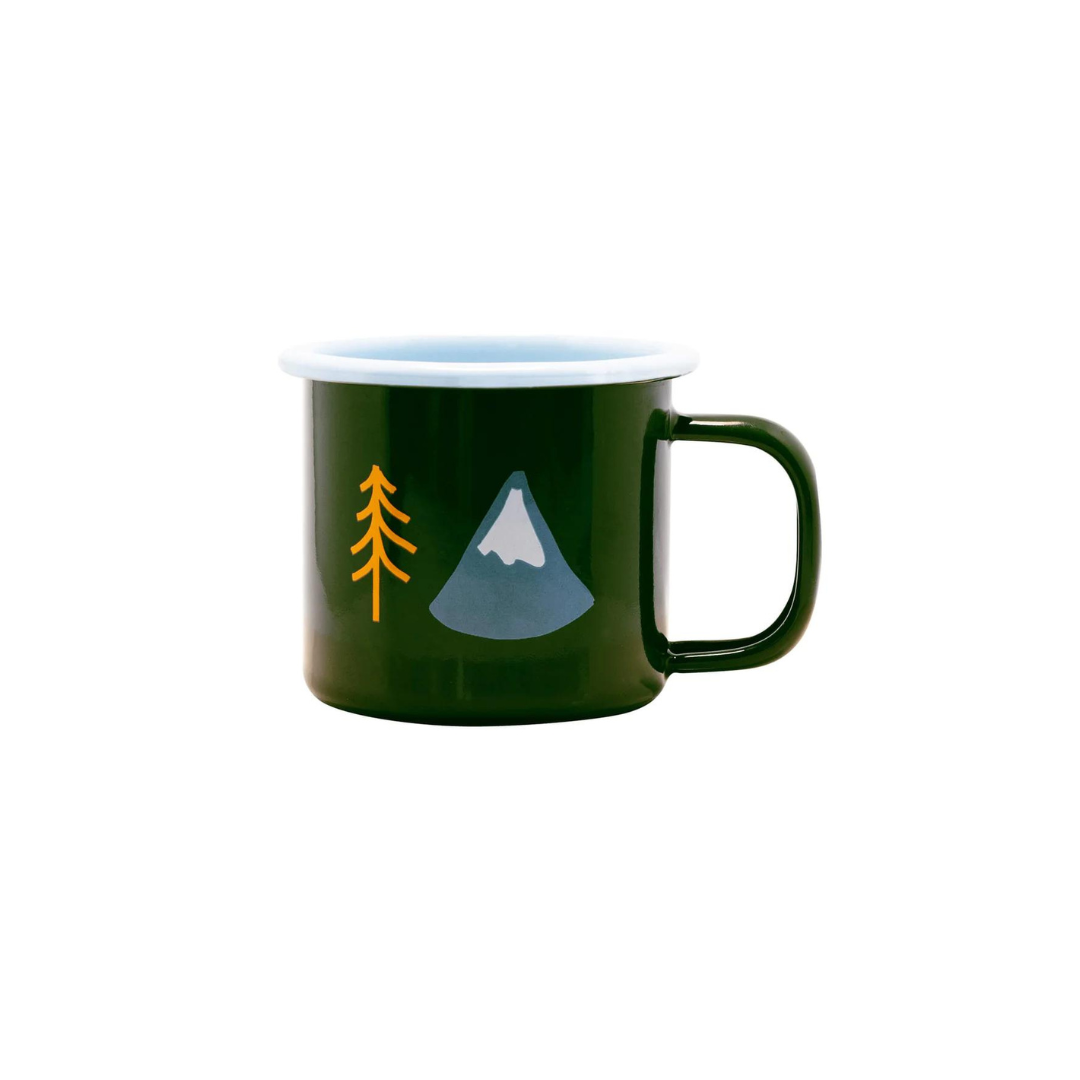 Kleine Emaille Tasse - wald