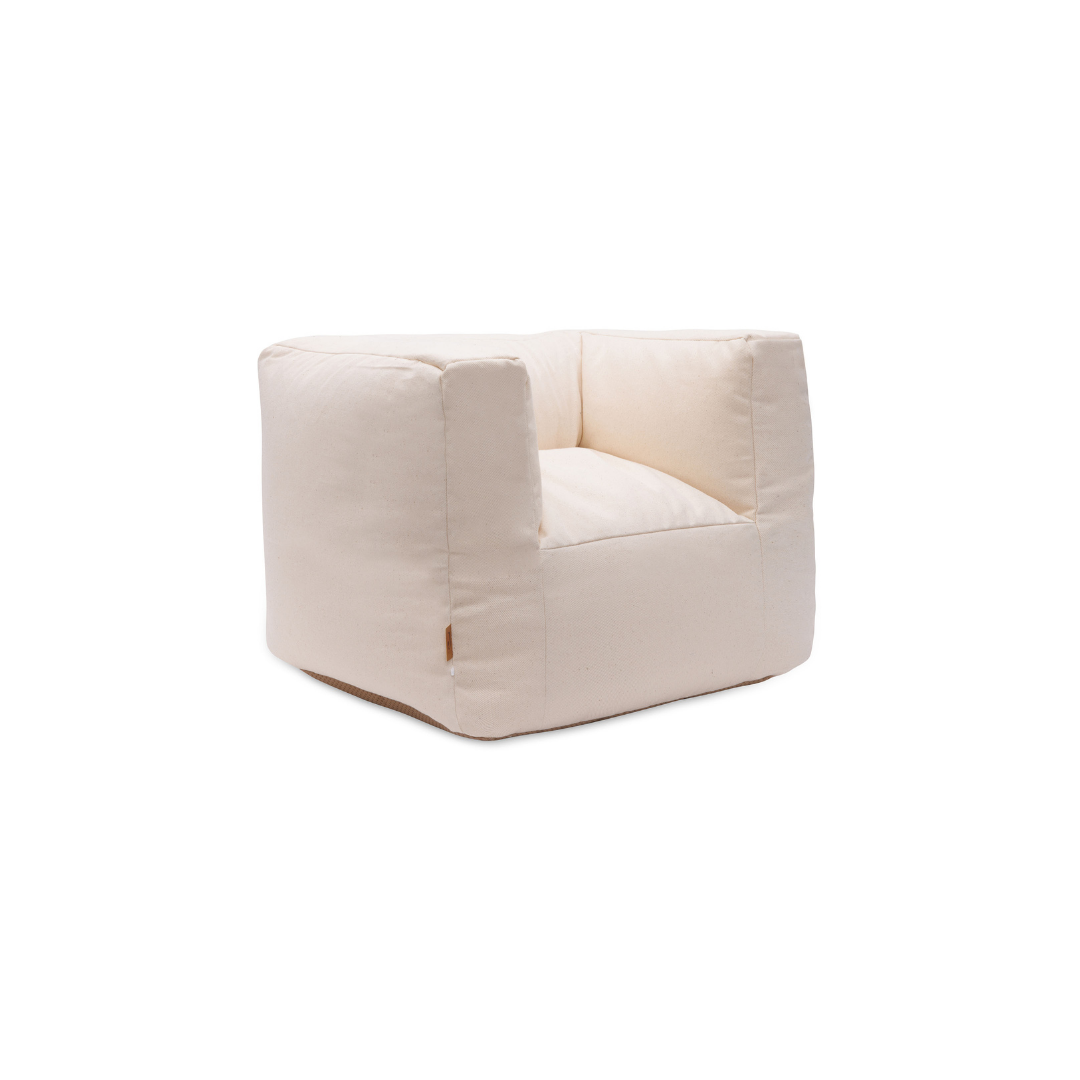 Kindersessel Sitzsack - twill naturel