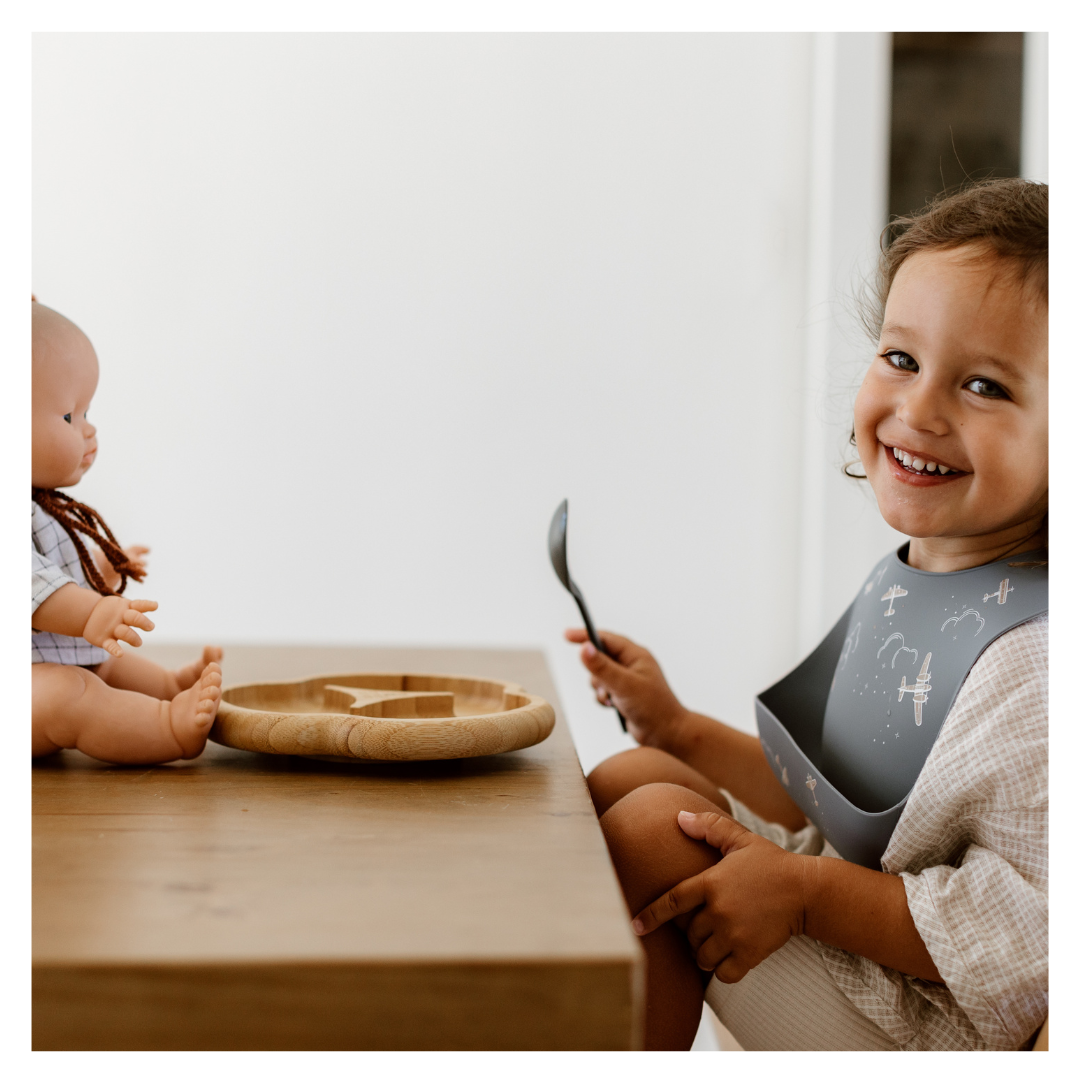 Zakuw, Lätzchen Blau, Kinder, Essen Kinder