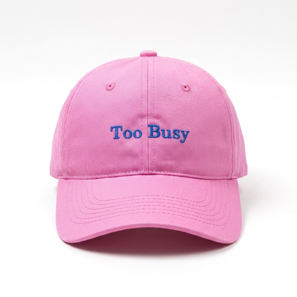 Cap „Too Busy“: Pink mit Bau