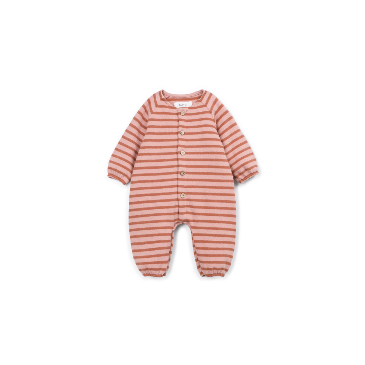 Baby Jumpsuit gestreift - rosa