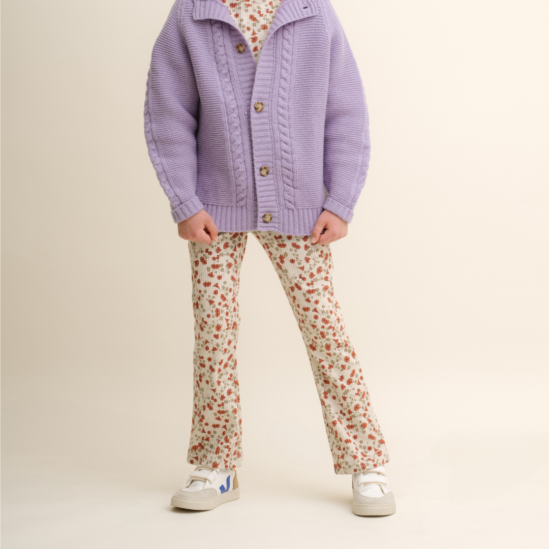 Rib Jersey Kick Flare Leggings