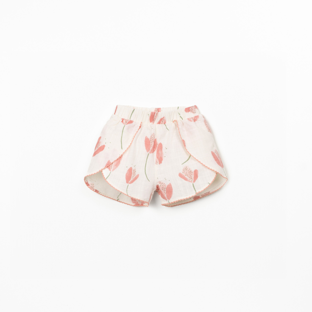 Leinenshorts Tulpen