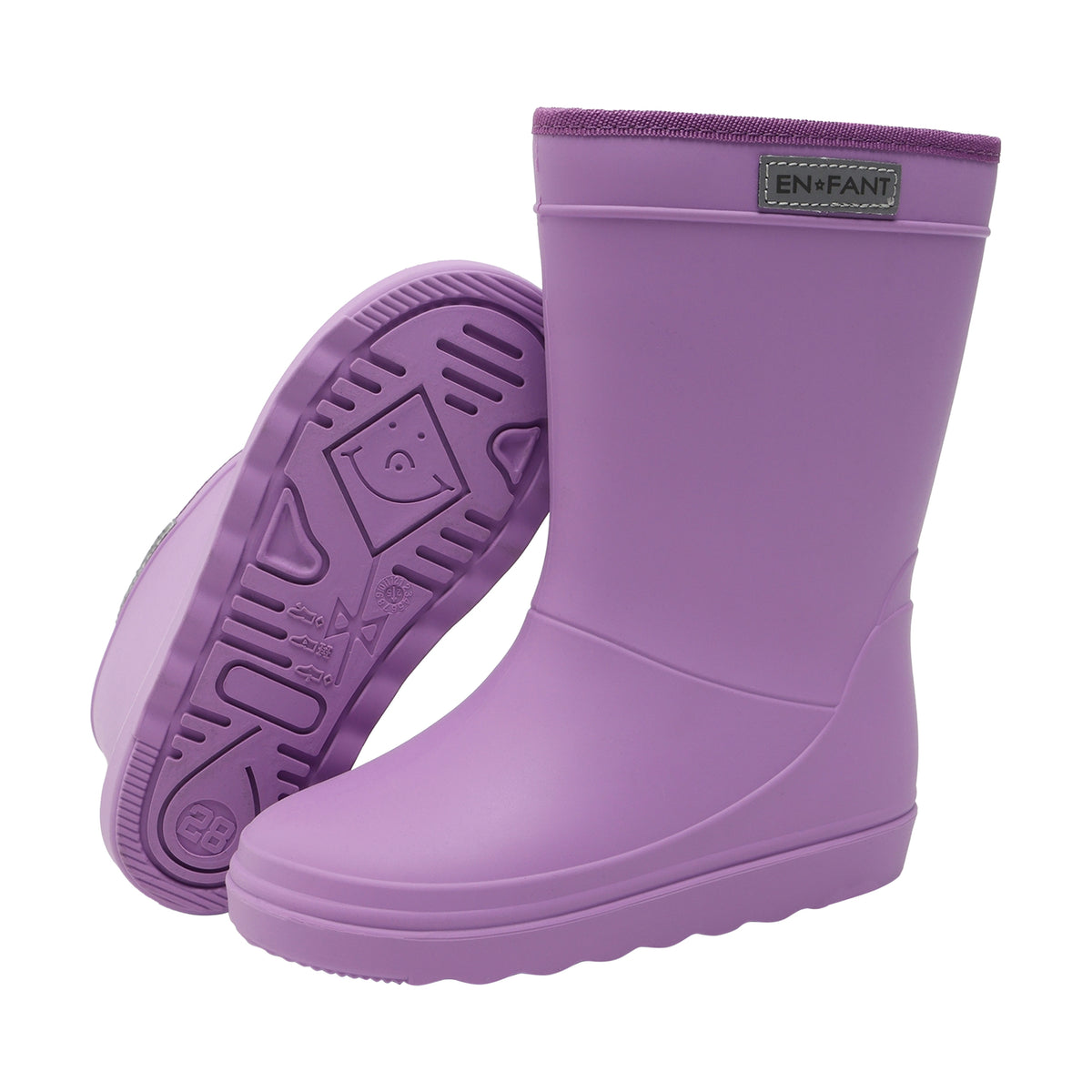 Thermogummistiefel mit Wolle - lila