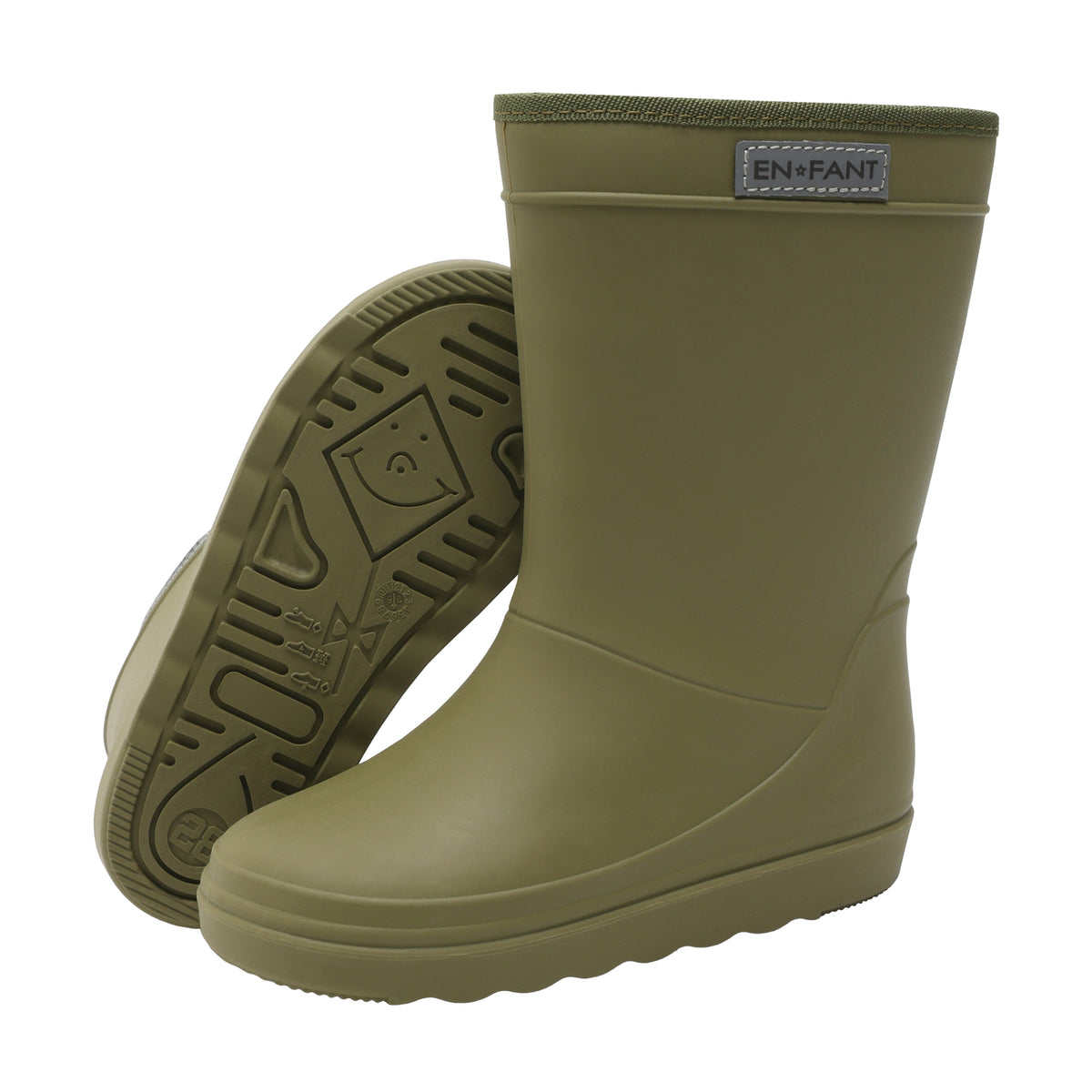 Thermogummistiefel mit Wolle - grün