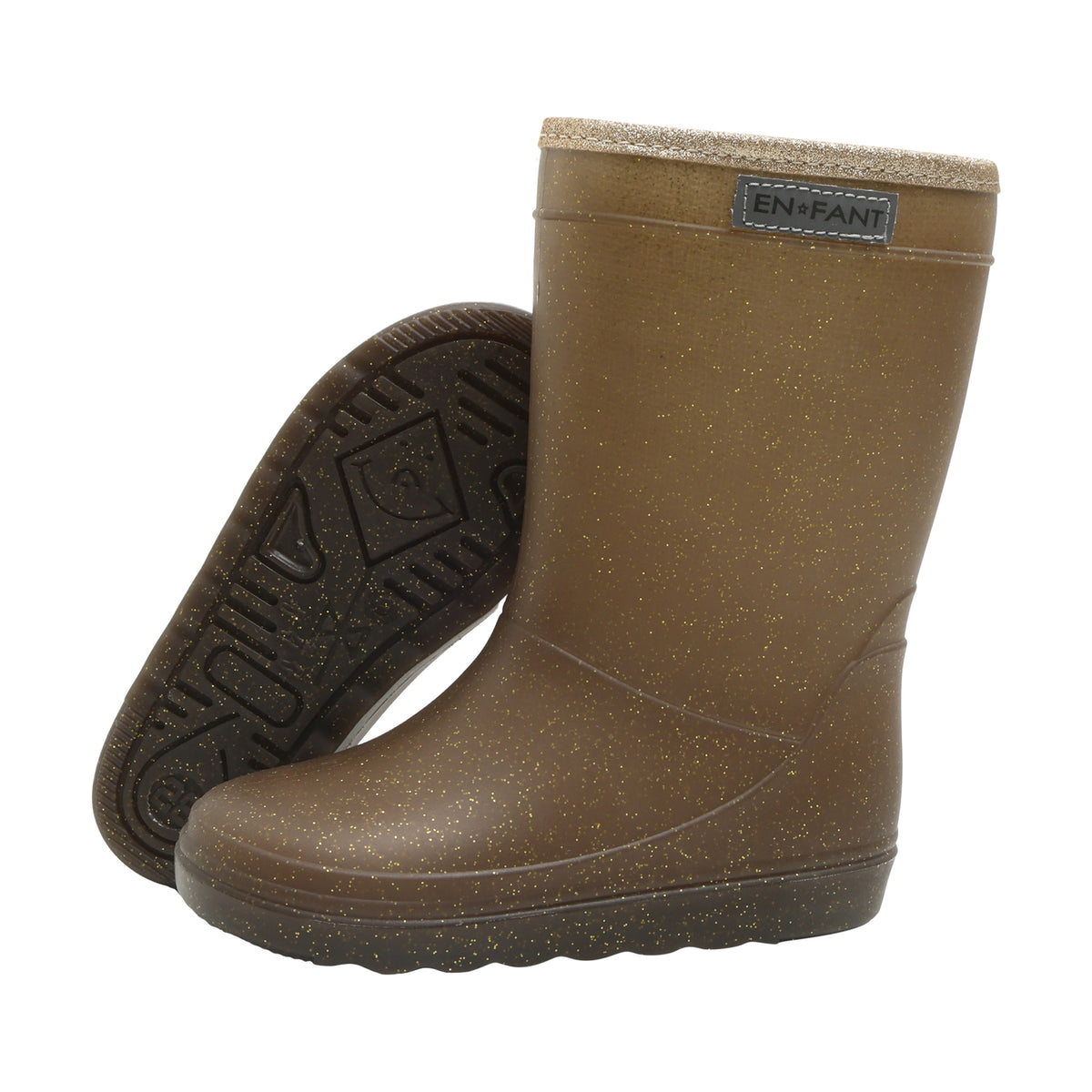 Thermogummistiefel mit Wolle - glitter coffebean