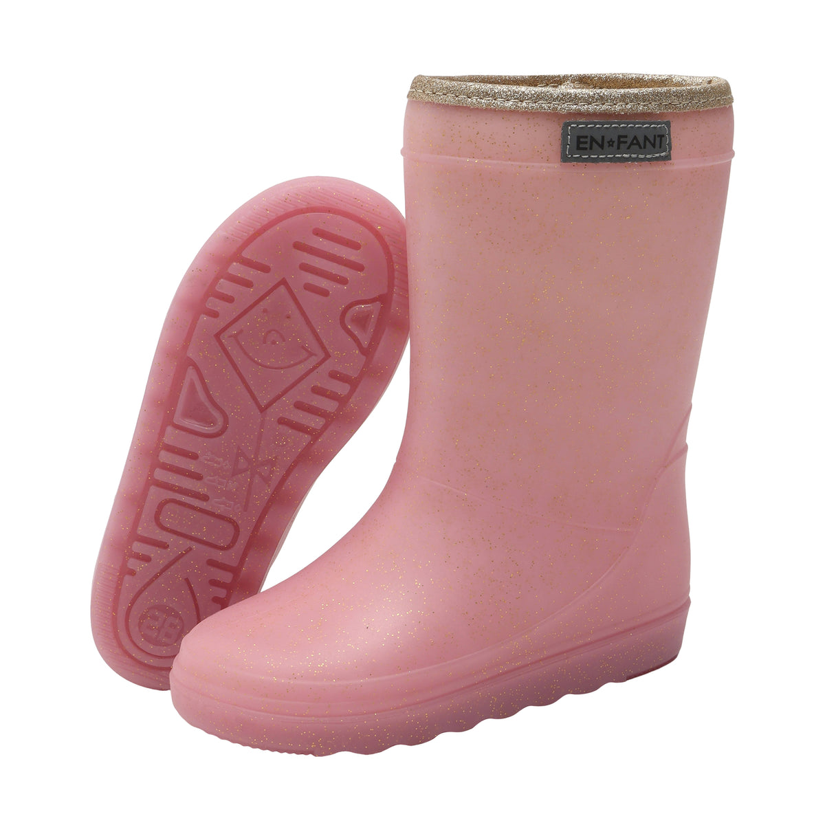 Thermogummistiefel mit Wolle - glitter cashmere rose