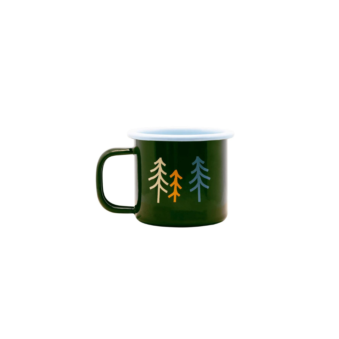 Kleine Emaille Tasse - wald