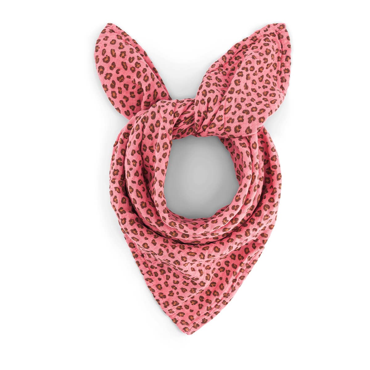 Musselin Halstuch Kinder - pink/leo