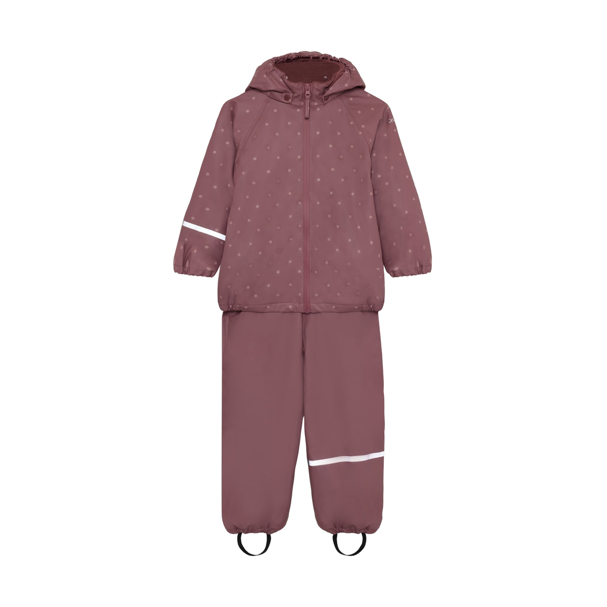 2-Teiler Regenanzug mit Fleece - Rose