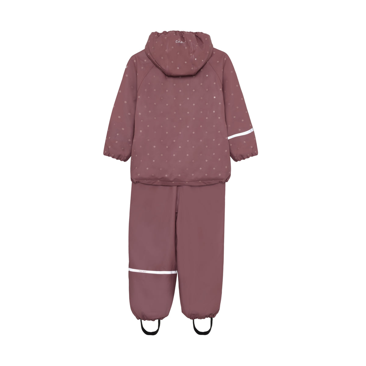 2-Teiler Regenanzug mit Fleece - Rose