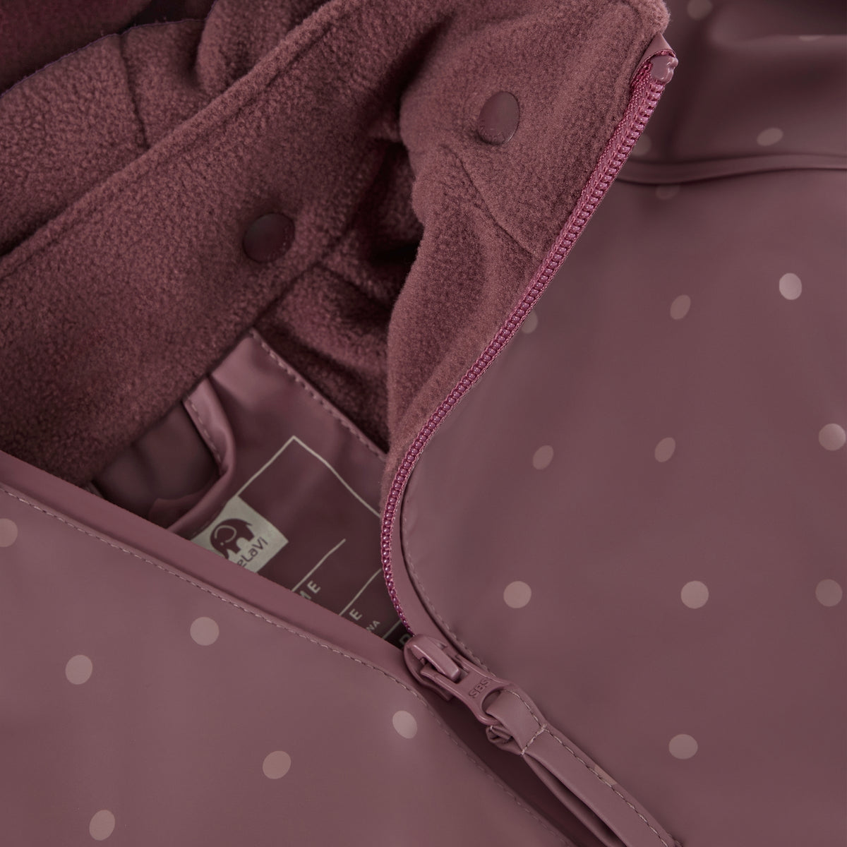 2-Teiler Regenanzug mit Fleece - Rose