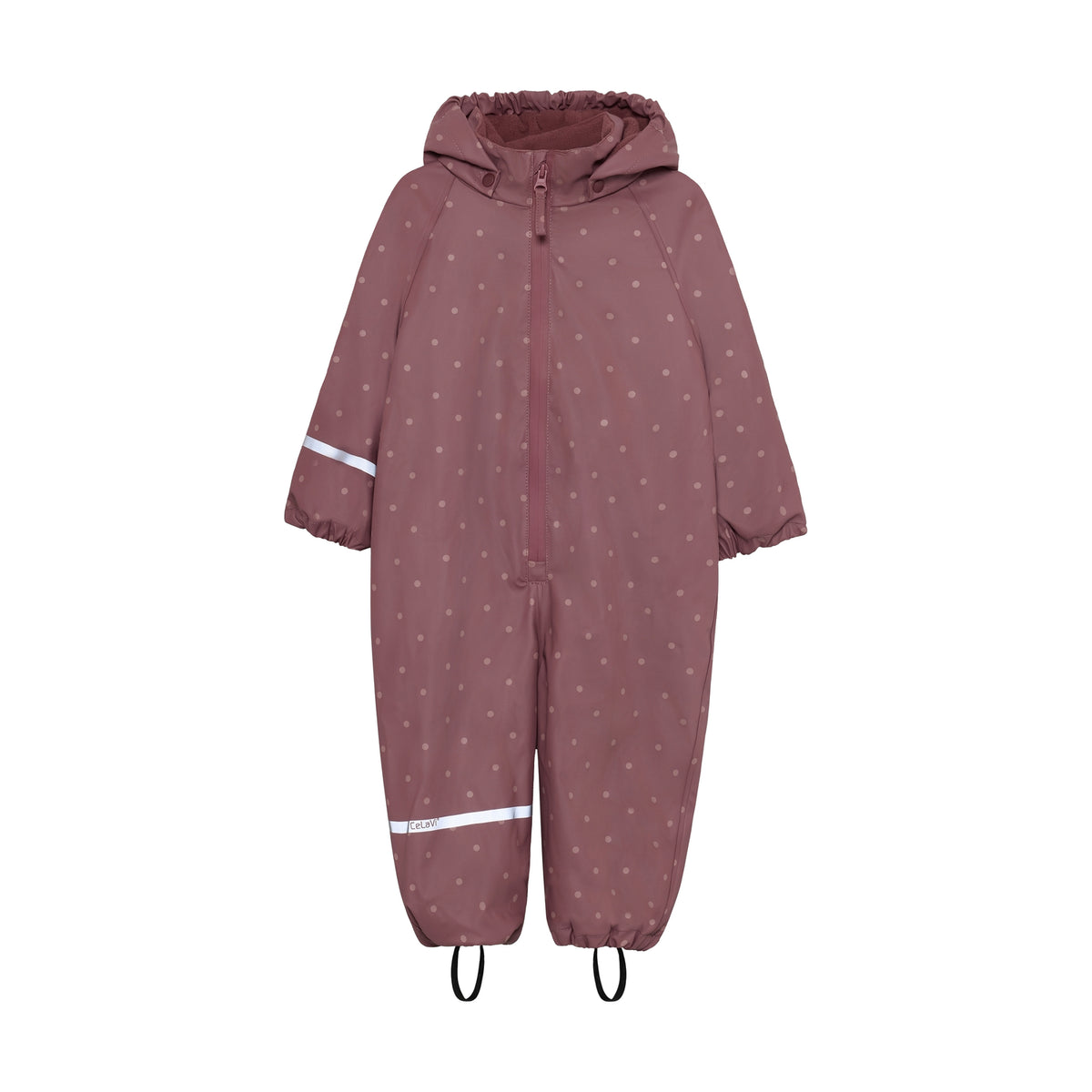 Regenanzug mit Fleece - Rose