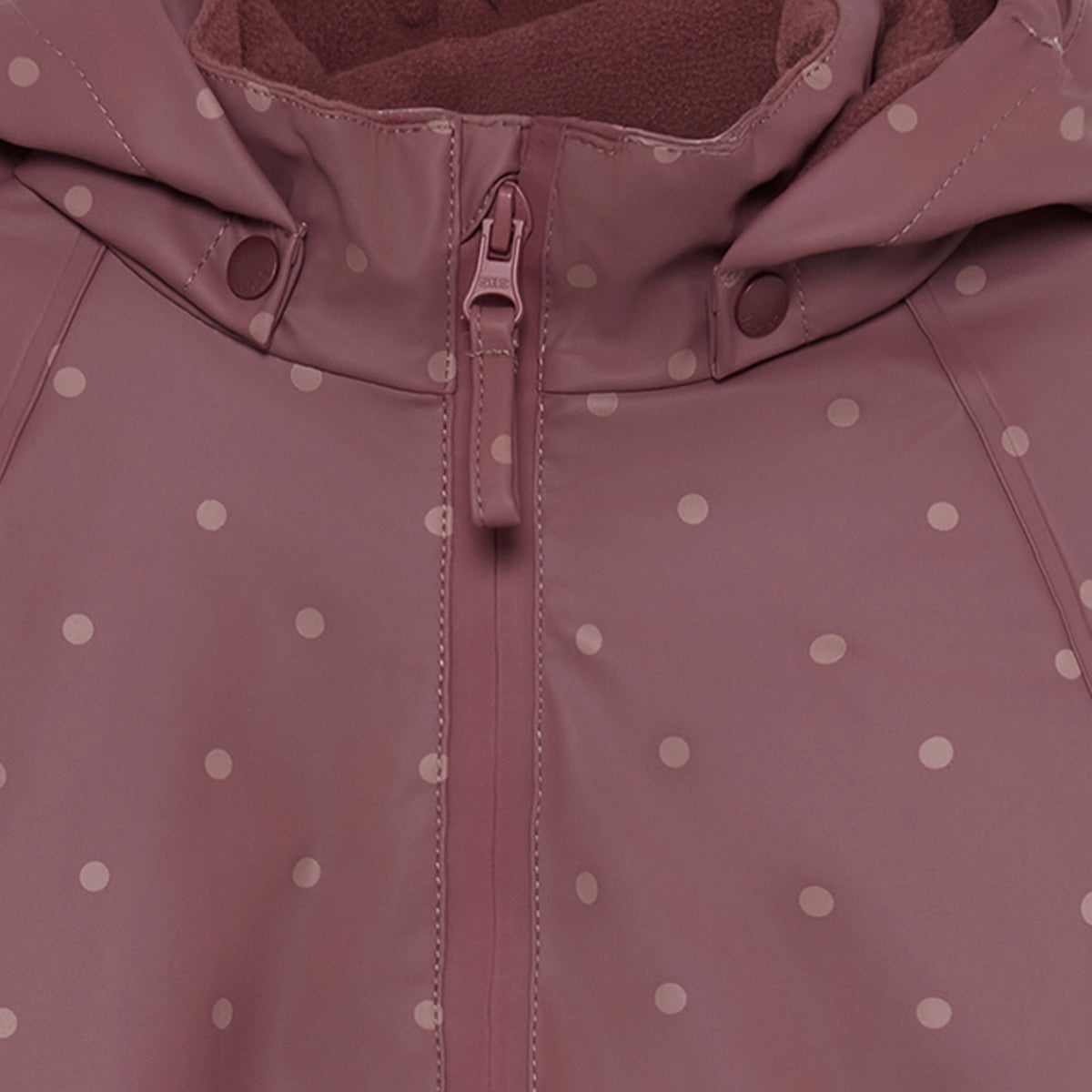 Regenanzug mit Fleece - Rose