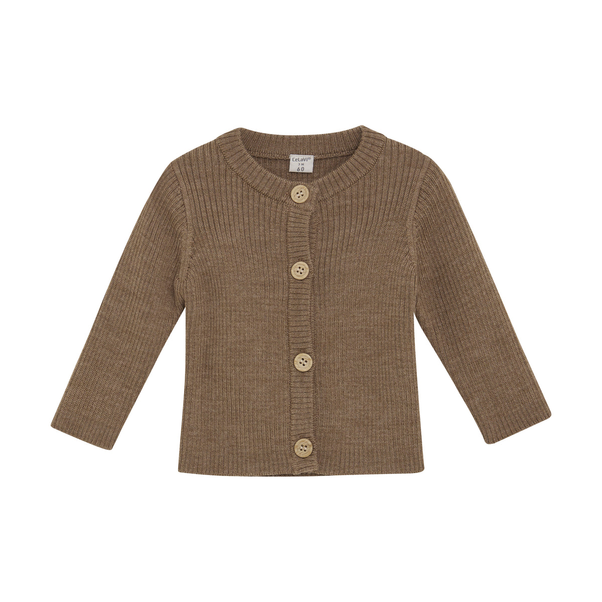 Merino Strickjacke - Beige
