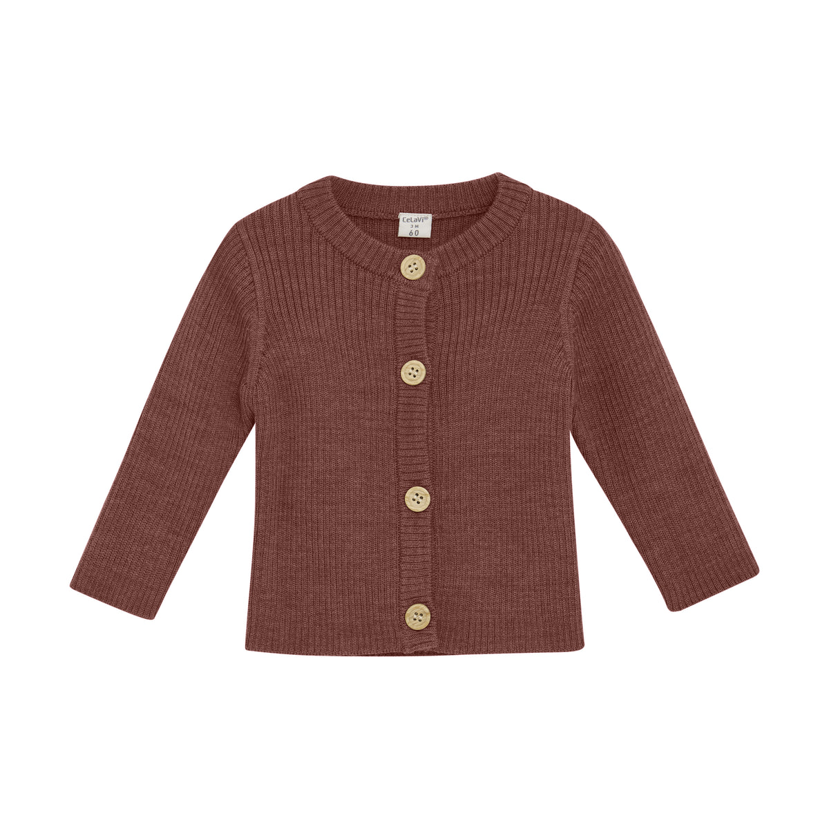 Merino Strickjacke - Marron