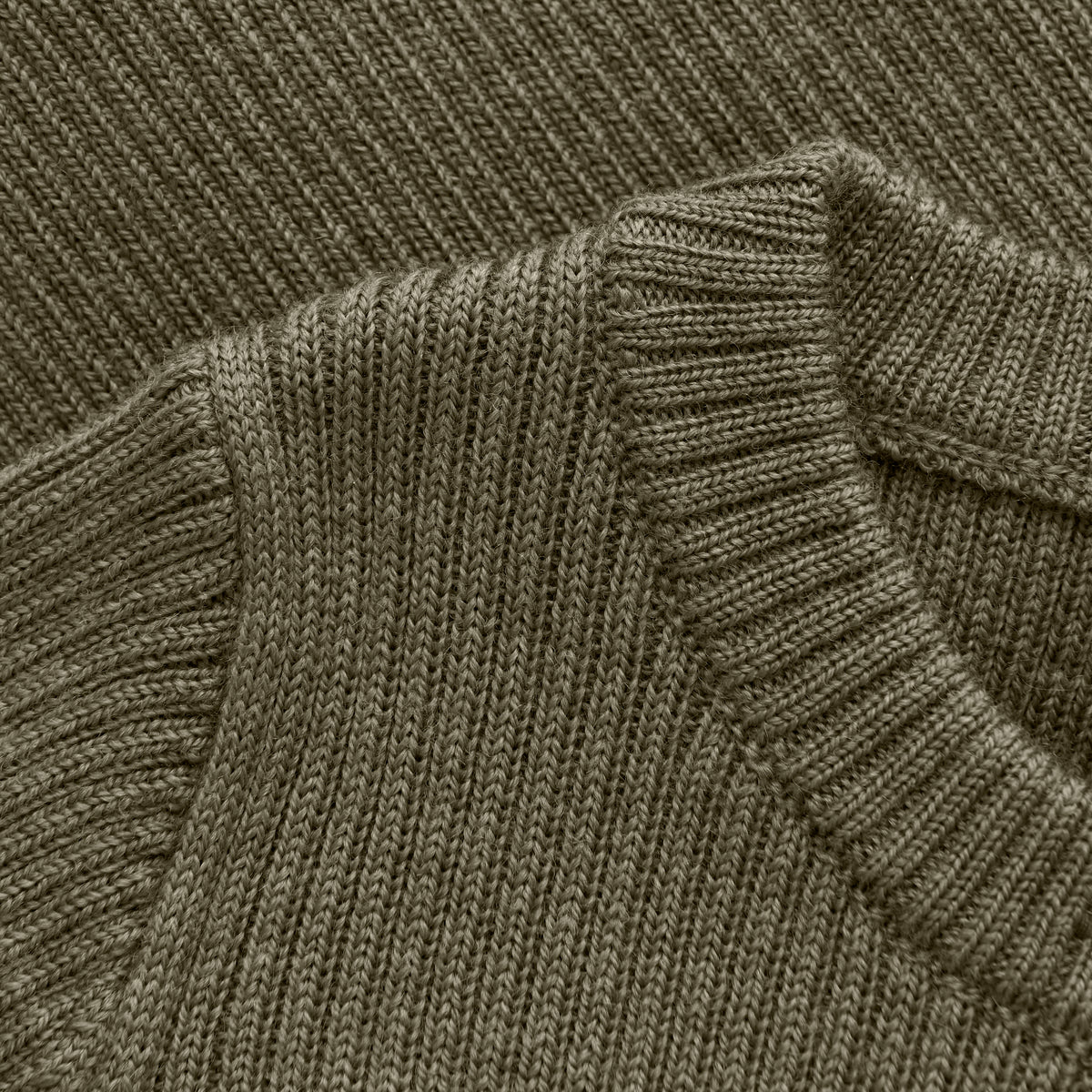 Merino Strickjacke - Grün