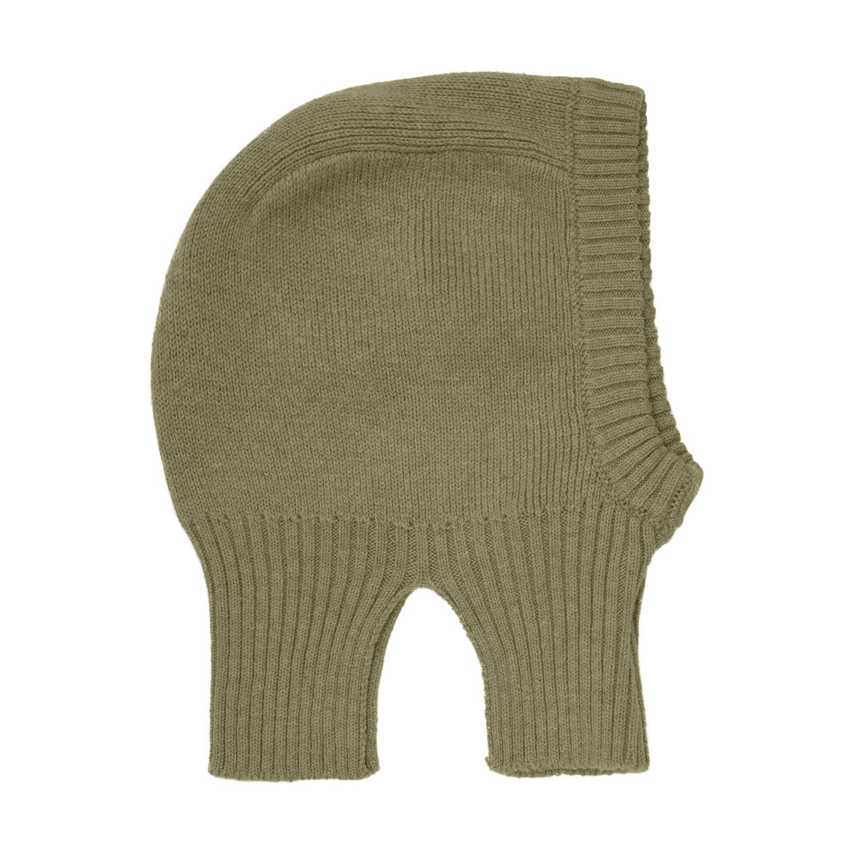 Balaclava aus Merinowolle - Grün