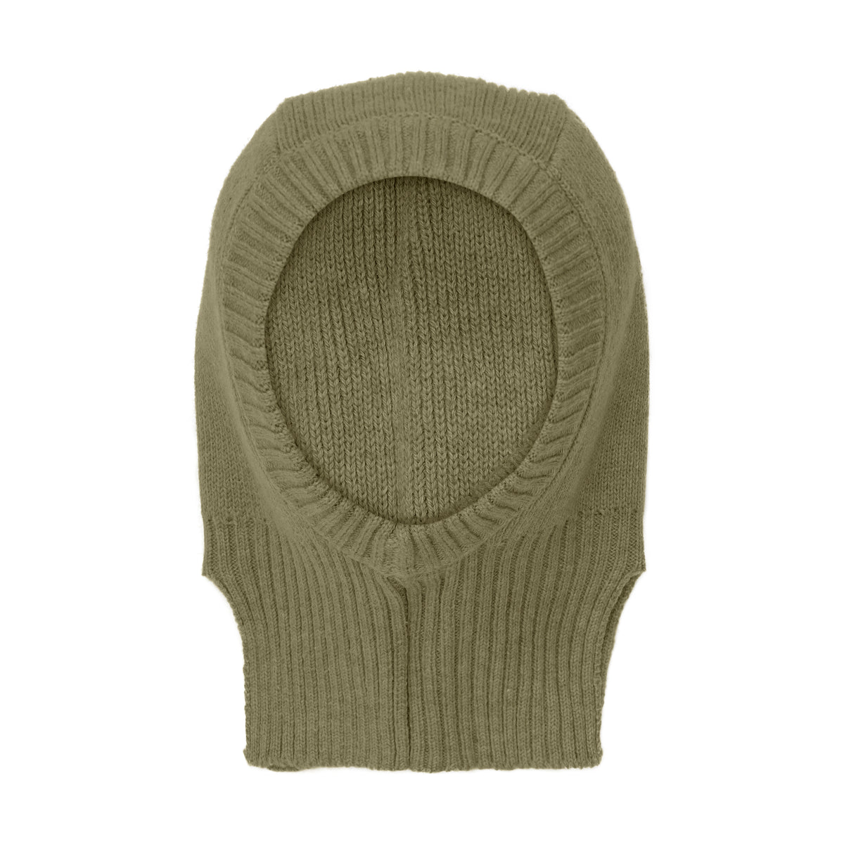 Balaclava aus Merinowolle - Grün