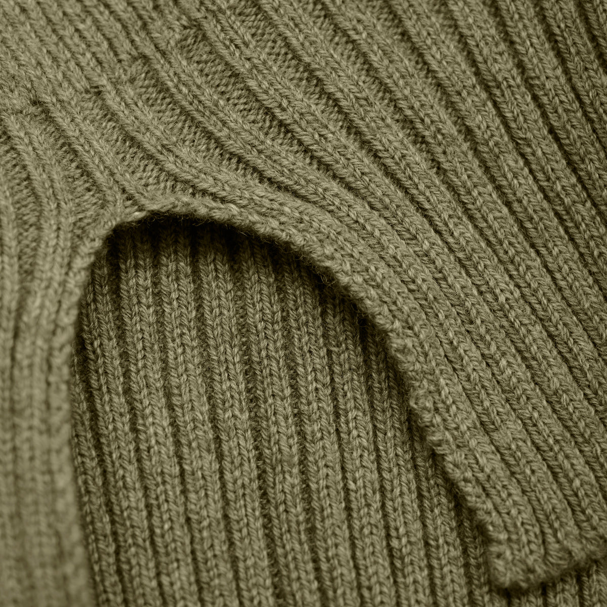 Balaclava aus Merinowolle - Grün