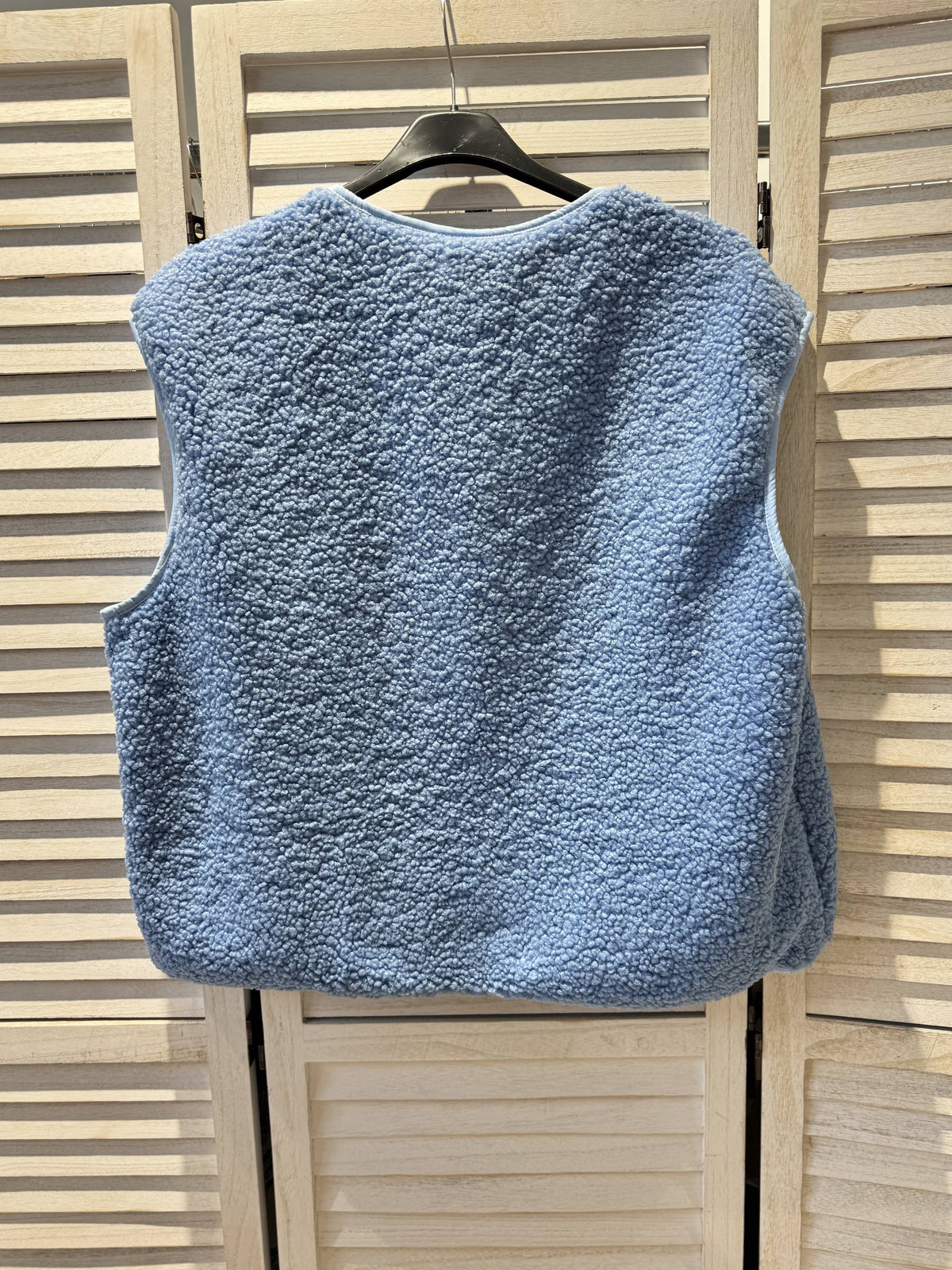 Teddy Fleece Veste - blau