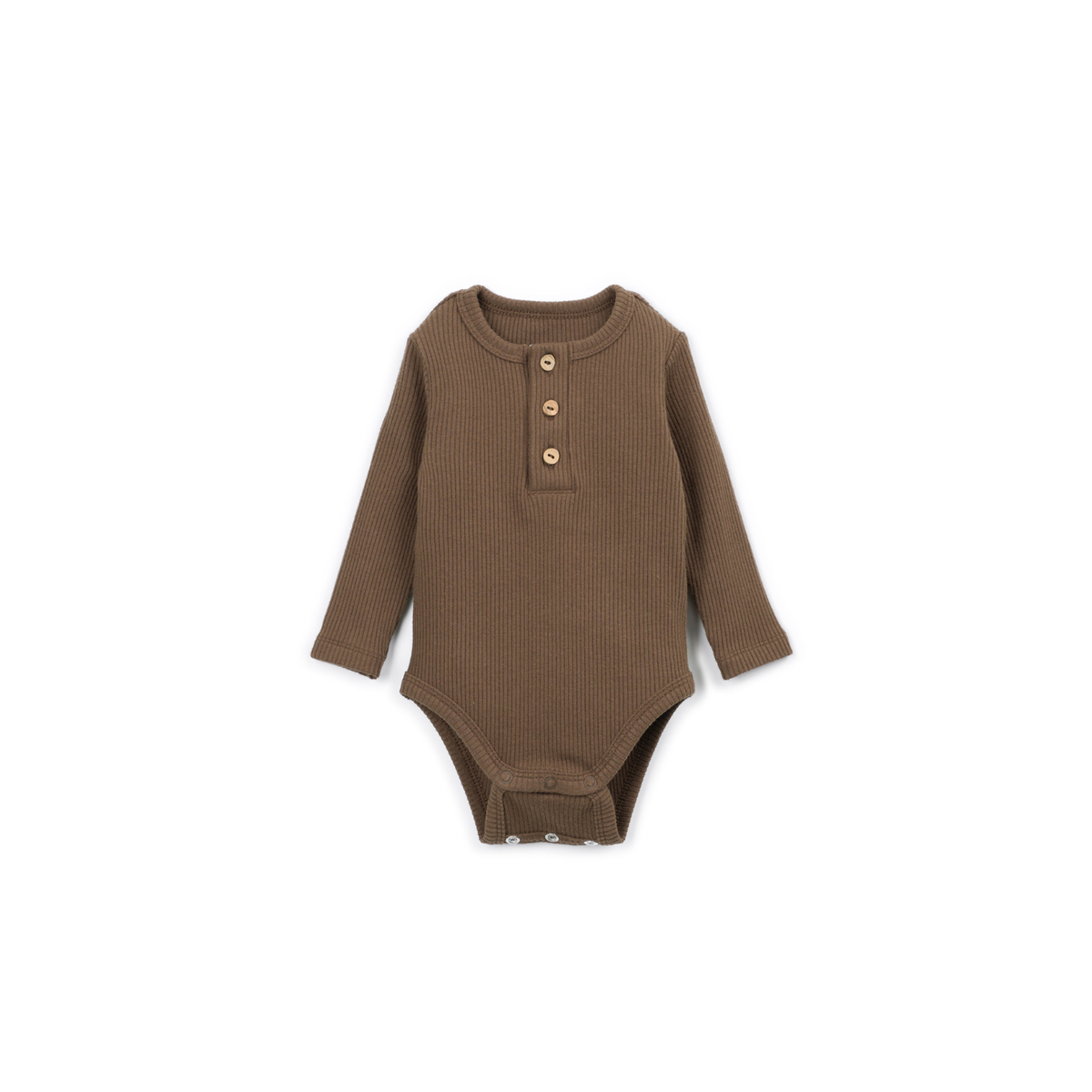 Langarm Rib Body - braun