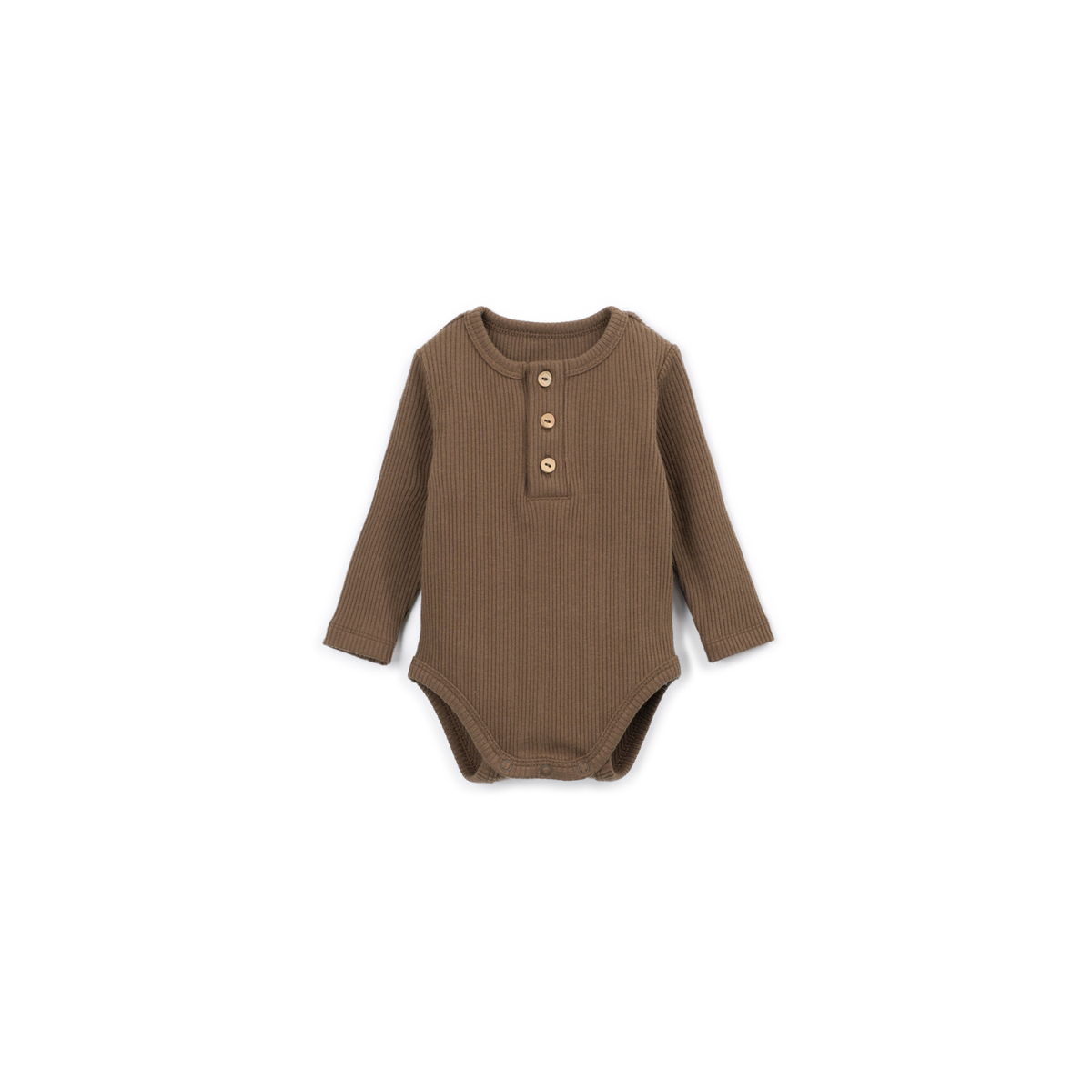 Langarm Rib Body - braun