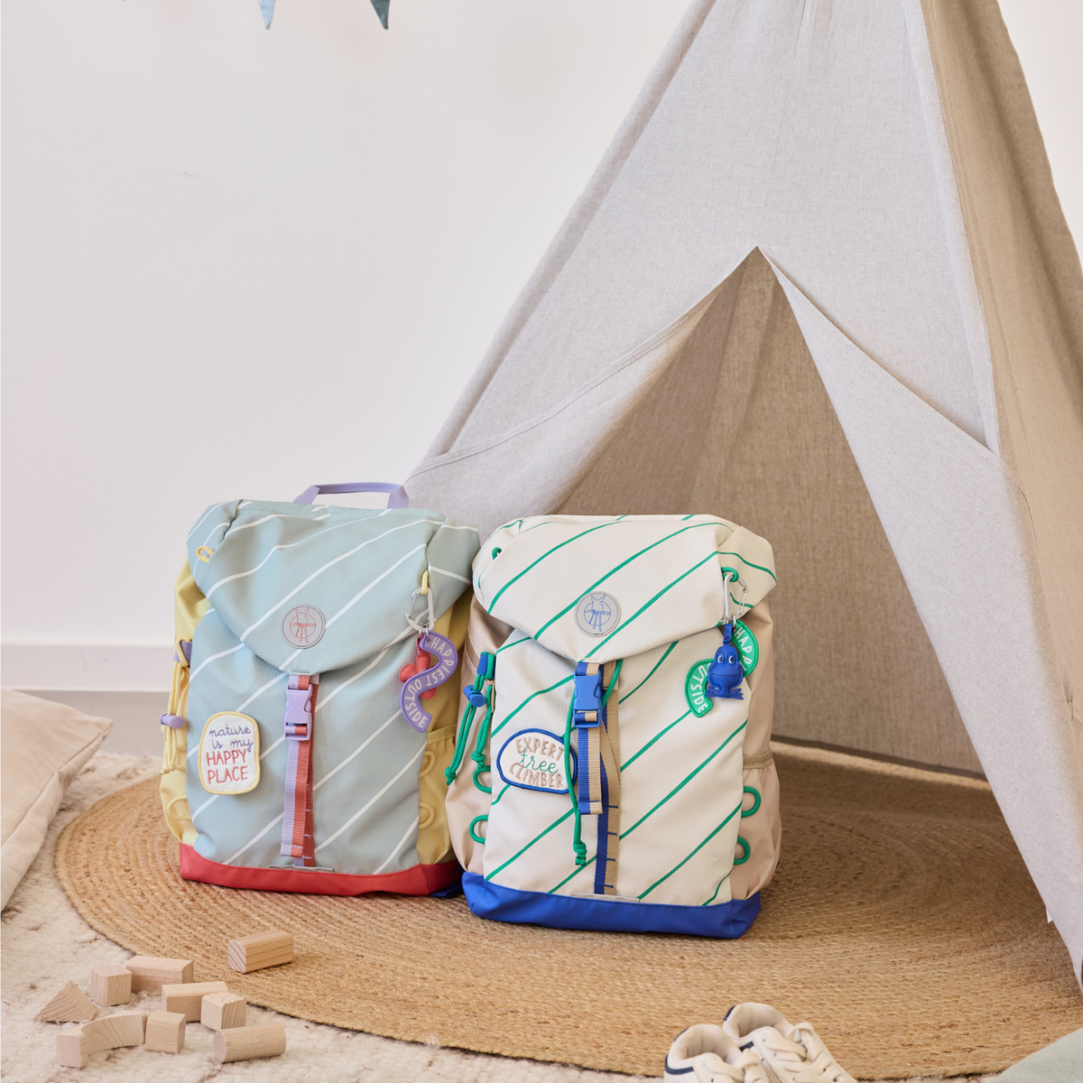 Wanderrucksack Kinder 14 L - Happy Trails, Blume
