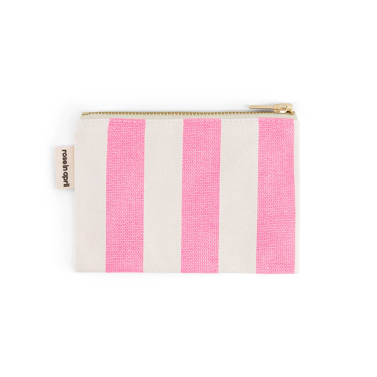 Baumwoll Portemonnaie - pink/weiss