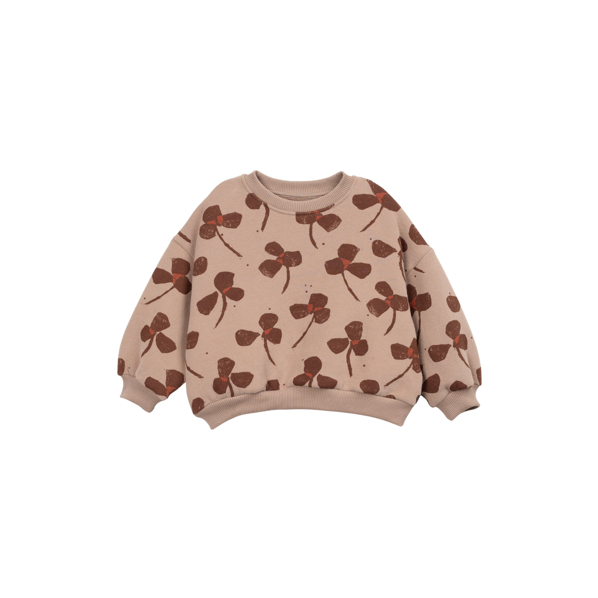 Pullover Blumen - braun
