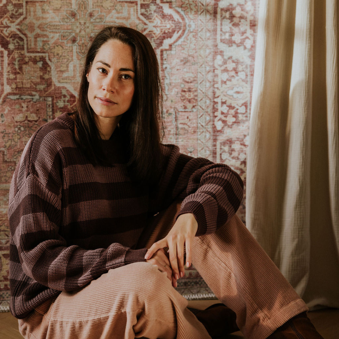 MAMA Strickpullover - Aubergine