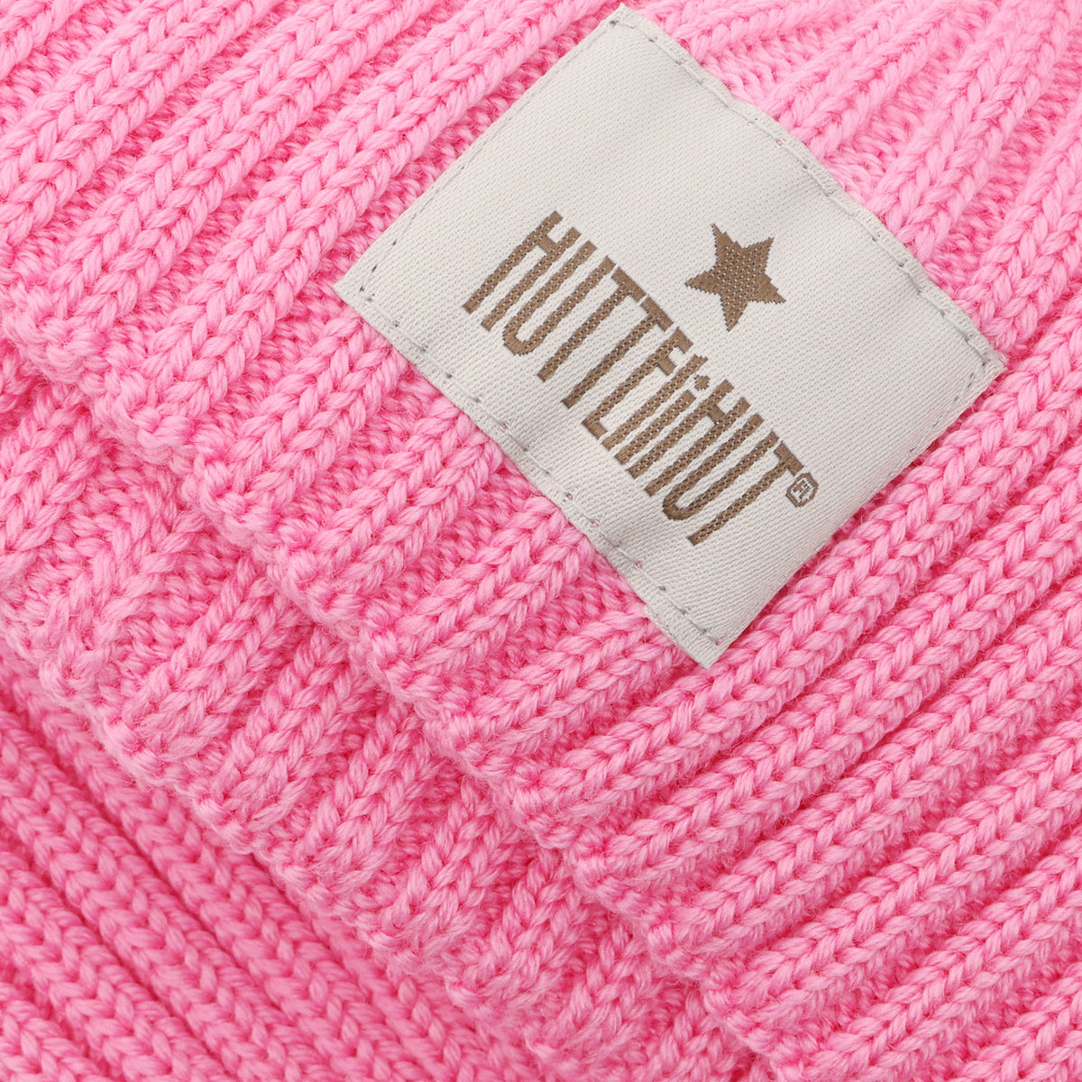 Gestrickte Wollmütze - Pink