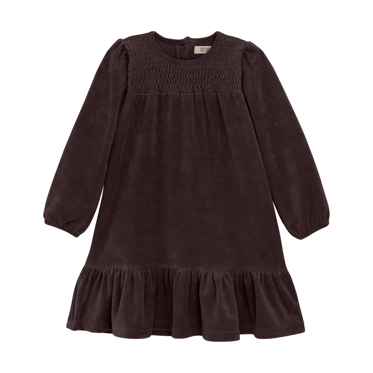 Kleid Velour - raisin