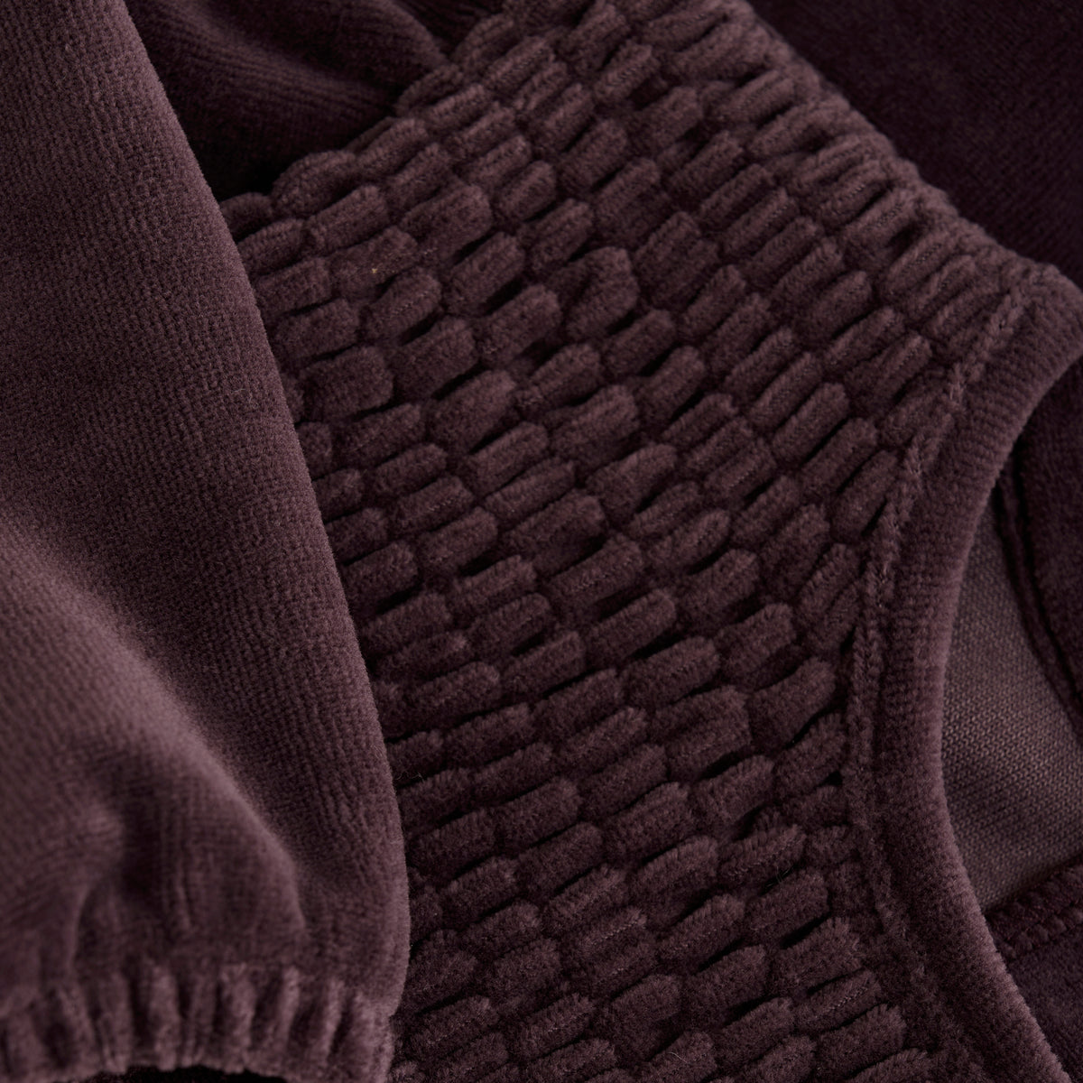 Kleid Velour - raisin